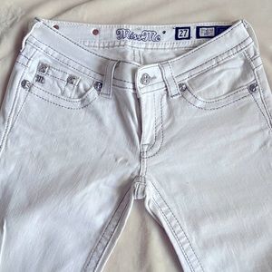Miss Me white bootcut jeans size 27